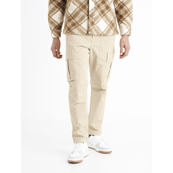 Béžové pánske cargo nohavice Celio Dogo 50571858