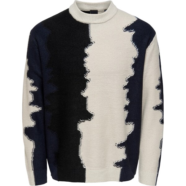 Only & Sons Sveter EMIR svetlosivá / čierna 66999847