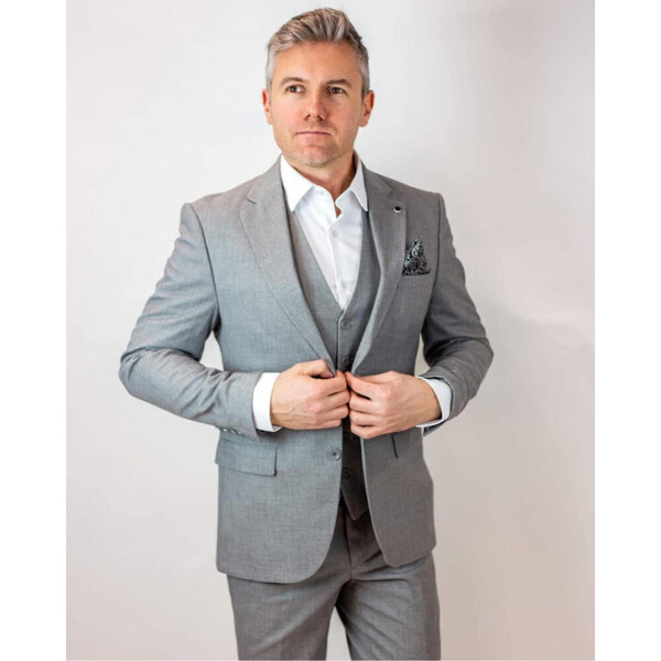 FRAPPOLI oblek pánský 6176 3 dílný (sako, vesta, kalhoty) 37624644