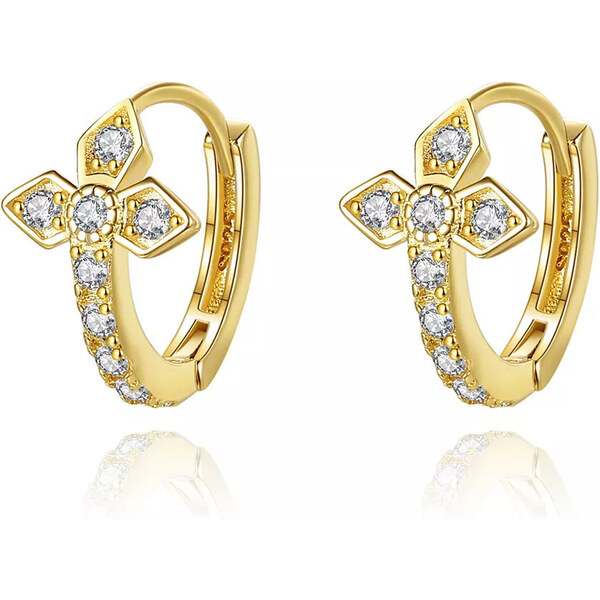 Lindas Jewelry Strieborné náušnice Zdobený Kríž Ag 925/1000 IN457 37509669