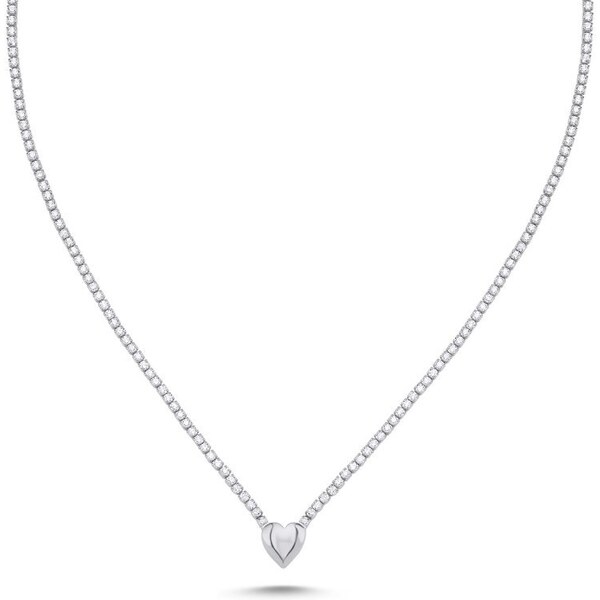 Olivie Strieborný luxusný náhrdelník SRDCE 7240 63430050