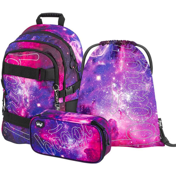 BAAGL 3 SET Skate Galaxy: batoh, penál, sáček 62195741