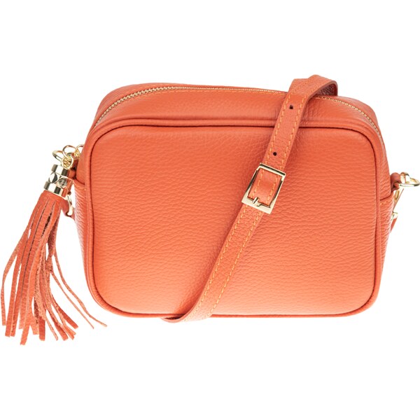 Oranžová kožená talianska crossbody kabelka Bala Arancione NovaKabelka 18794729