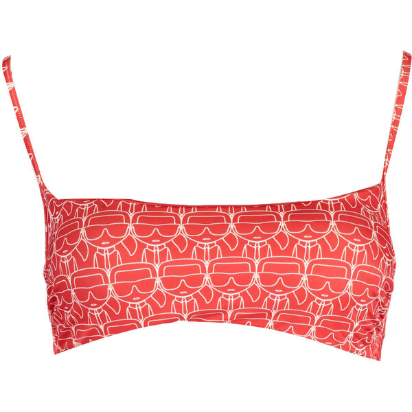 KARL LAGERFELD BEACHWEAR Červený vrchný diel bikín Karl Lagerfeld 64705455