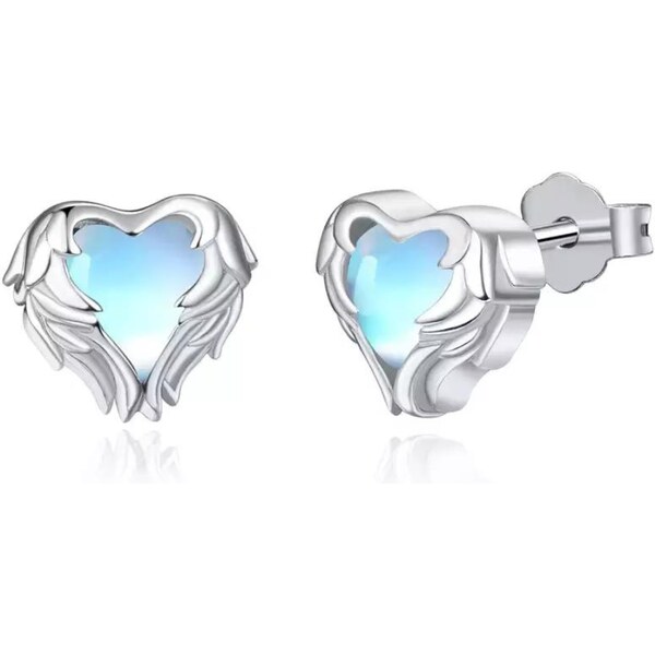 Olivie Strieborné náušnice ANJELSKÉ SRDCE 7266 37665750