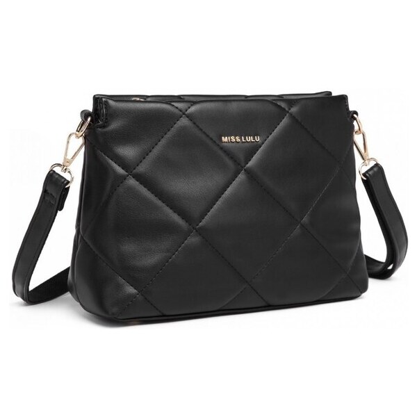 Miss Lulu Kabelka - prešívaná koženková ML na rameno čierna 37620084