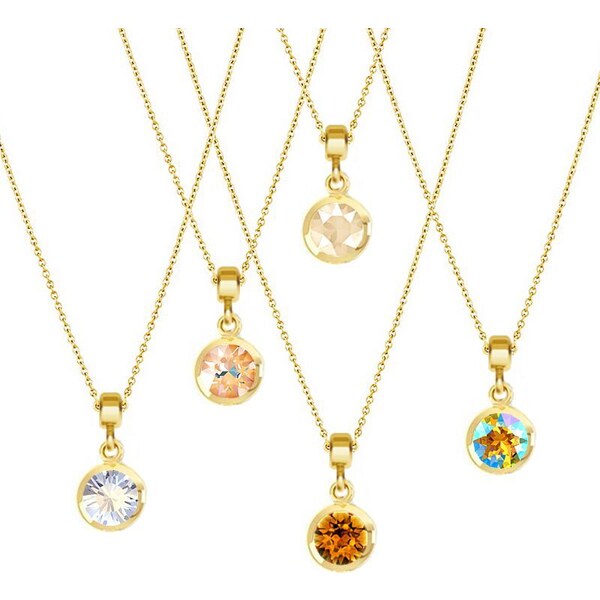 SWAROVSKI Elements Swarovski e. zlatá retiazka Lady Night sen6117 37620100