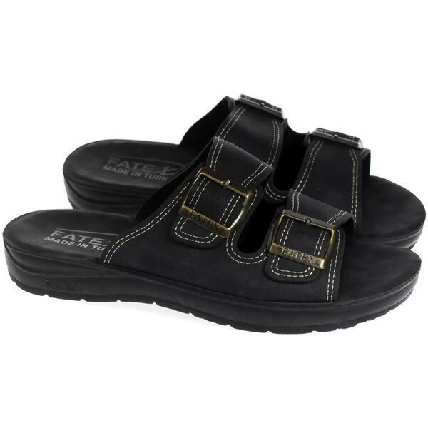 JOHN-C Pánske čierne šľapky LUJIK 37627019