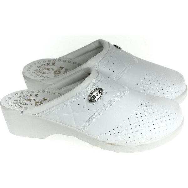 JOHN-C Dámske biele klinové šľapky BAJA 37627028