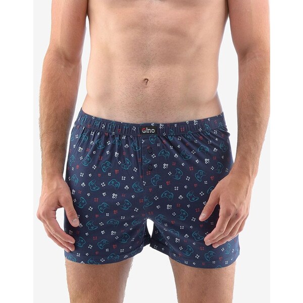 Tmavomodré voľné trenky s potlačou Gamer 37641495