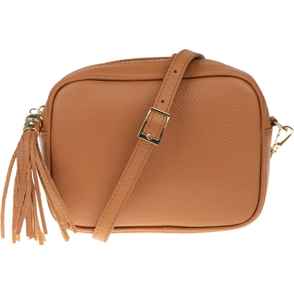 Camel kožená talianska crossbody kabelka Bala Camel NovaKabelka.sk 18534267
