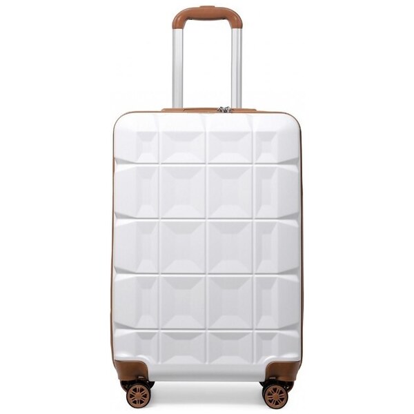 KONO Cestovný kufor - medium ABS plastový biely 37674813