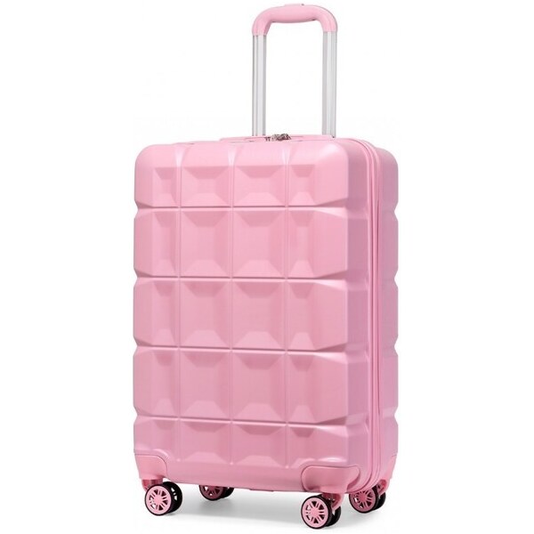 KONO Cestovný kufor - malý ABS plastový ružový 52538182