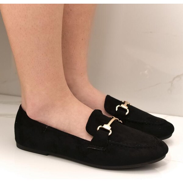 JOHN-C Dámske čierne mokasíny GIULLY 37686347