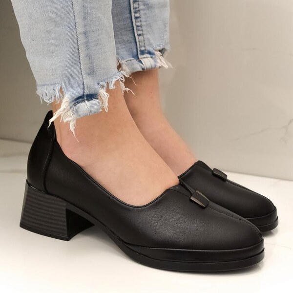 BOSIDO Dámske kožené čierne mokasíny SIRUT 2 37686360