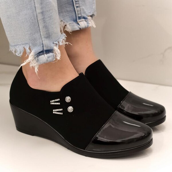 BOSIDO Dámske čierne mokasíny IVERS 37686367