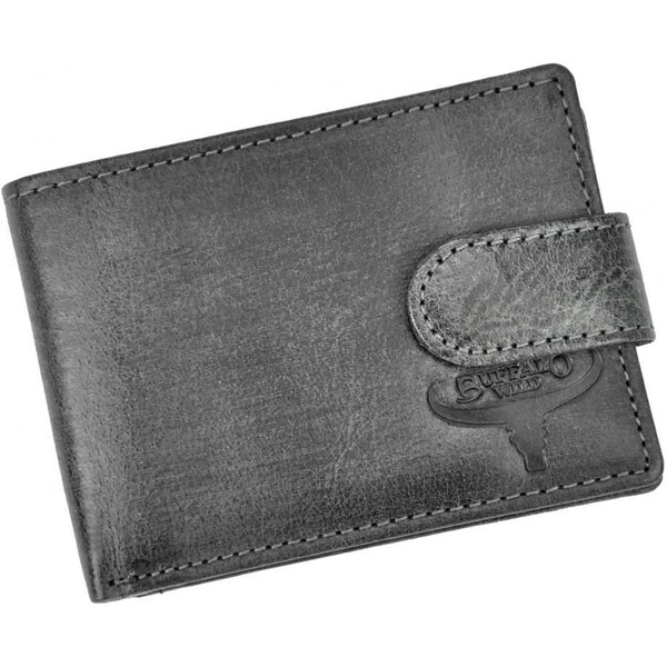 Menšia čierna pánska kožená peňaženka RFID v krabičke BUFFALO WILD 37725405