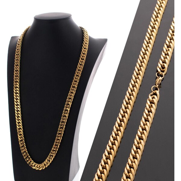 CITY STORM Hrubá zlatá oceľová retiazka - Double link 12 66888865