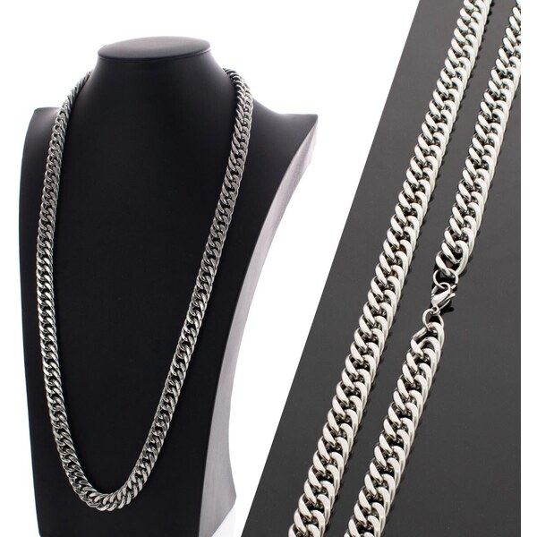 CITY STORM Hrubá strieborná oceľová retiazka - Double link 12 66888863