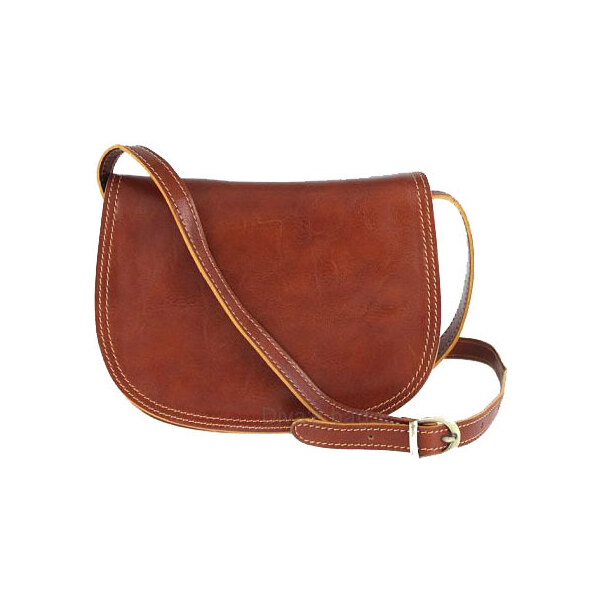 Vera Pelle Kožená crossbody dámska kabelka Enila I Fratelli koňakovo 37804332