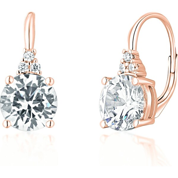 JVD Trblietavé bronzové náušnice s čírymi zirkónmi SVLE1119XH2RO00 66583486