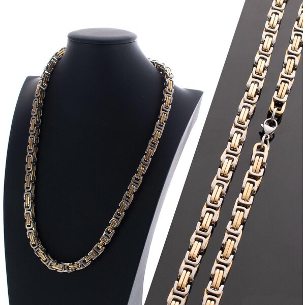 CITY STORM Hrubá Strieborno-zlatá retiazka - kráľovský vzor - Imperial 66888864