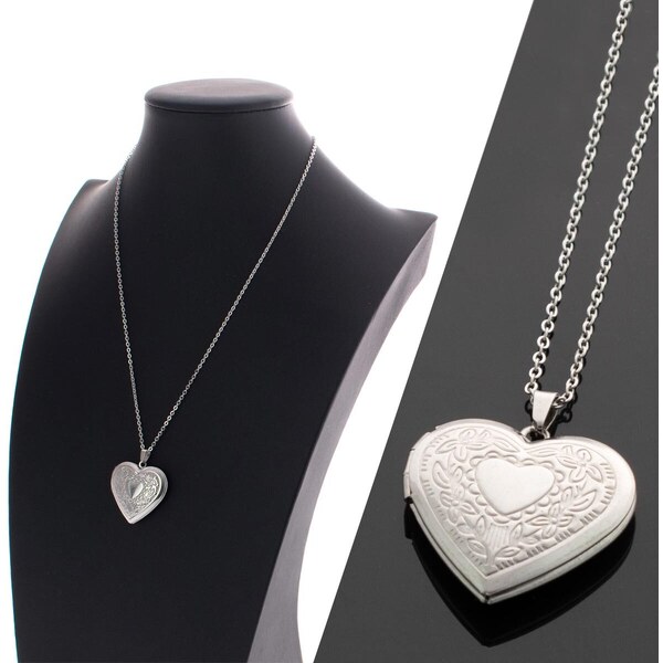 CITY STORM Retiazka so srdcovým medailónom pravá láska - strieborný 66889408