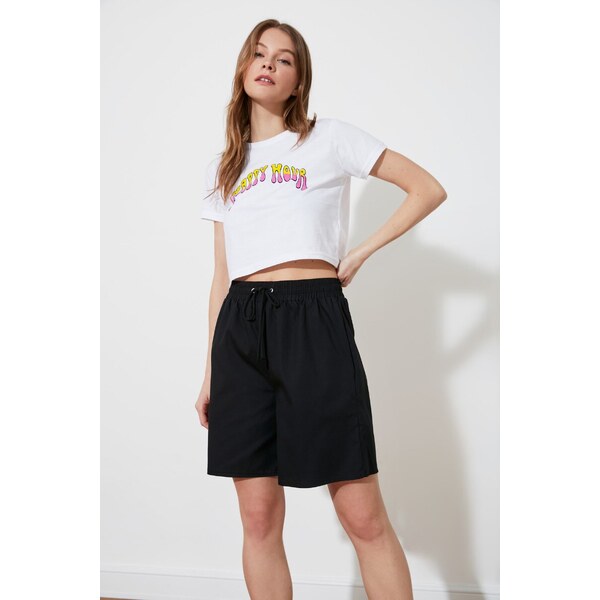 Trendyol Black Tie Shorts & Bermuda 55602671