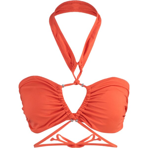 Trendyol Oranžový tunelový top bikín bez ramienok 64772786