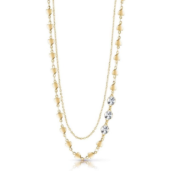 SWAROVSKI Elements Swarovski e. dvojitý zlatý náhrdelník Triumph of 37893602