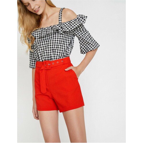 Koton Womens Belt Detailed Shorts 55554879