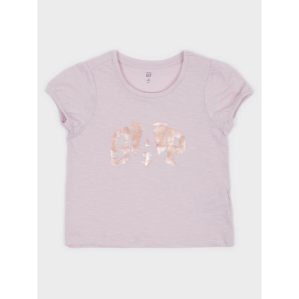 Svetloružové dievčenské tričko s logom GAP 50538638