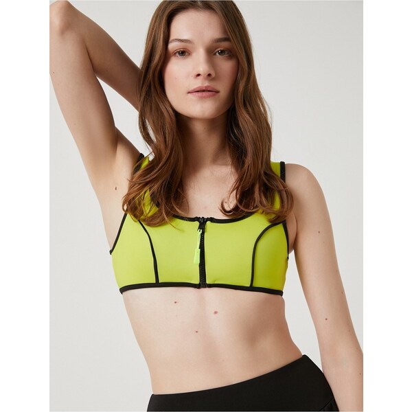 Koton Şahika Ercümen X - bikiny na zips s detailom potrubia 50606866