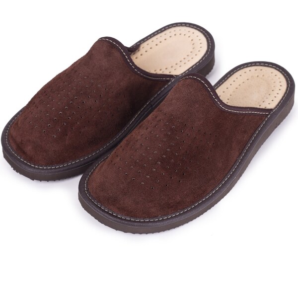 Vlnka Pánske letné kožené papuče hnedá veľkosti obuvi - dospelí 41 9061152