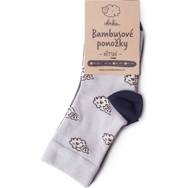 Vlnka 2 páry detských bambusových ponožiek ovečka 17407402
