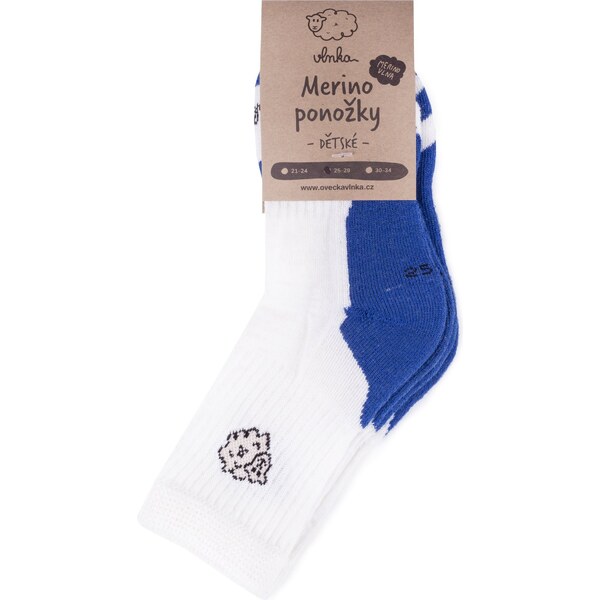 Vlnka Detské ponožky Merino 2 páry modrá 17407389