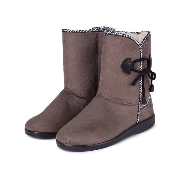 Vlnka Dámske čižmy s ovčou vlnou tmavo hnedá veľkosti obuvi - dospelí 50220466