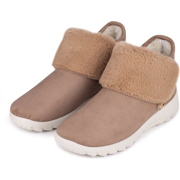 Vlnka Dámske členkové zimné topánky s ovčou vlnou Bára svetlo hnedá 19381097