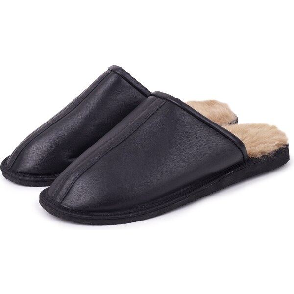 Vlnka Pánske kožené papuče s ovčou vlnou Richard veľkosti obuvi - 24934872