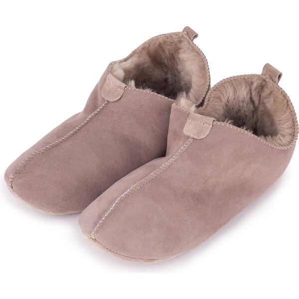 Vlnka Kožené papuče s ovčou vlnou Andy béžová veľkosti obuvi - dospelí 65796927