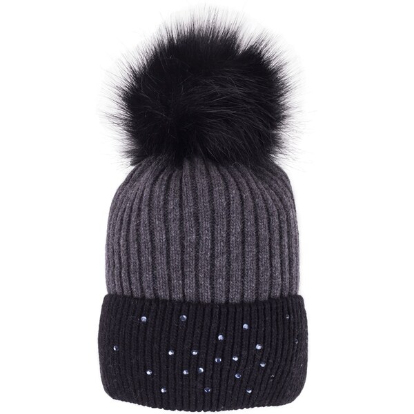 Vlnená čiapka Vlnka V05 čierná 50220487