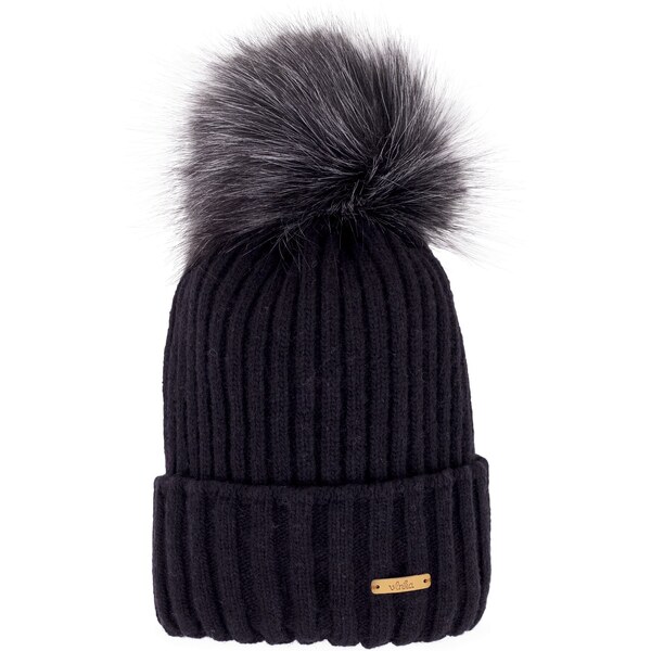 Vlnená čiapka Vlnka V04 čierná 50220492