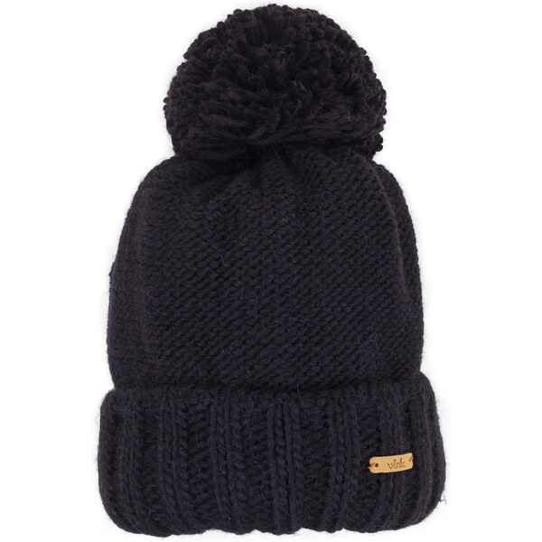 Vlnená čiapka Vlnka V03 čierná 50220495