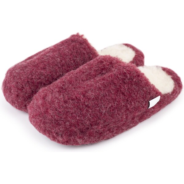 Vlnka TV papuče z ovčej vlny červená veľkosti obuvi - dospelí 49-50 65061848