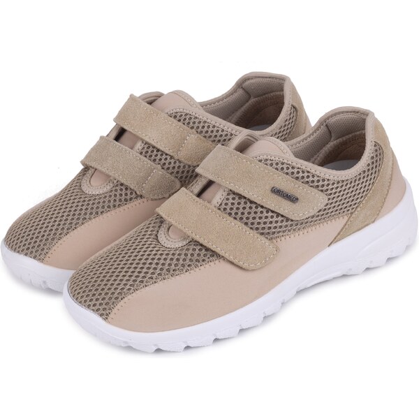 Vlnka Dámske priedušné gélové tenisky na suchý zips béžová veľkosti 32232078