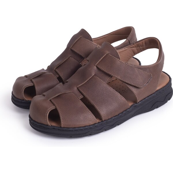 Vlnka Pánske kožené sandále Oliver hnedá veľkosti obuvi - dospelí 41 65118040