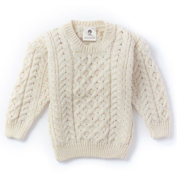 Vlnka Detský vlnený sveter S14 prírodná veľkosti oblečenia M 65797103