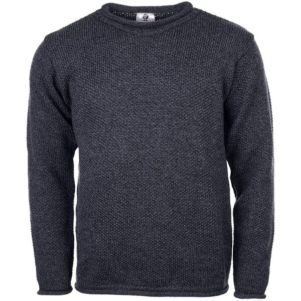 Vlnka Pánsky vlnený pulóver sveter Merino sivá veľkosti oblečenia L 65797238