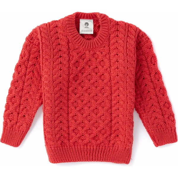 Vlnka Detský vlnený sveter S14 červená veľkosti oblečenia L 65797104