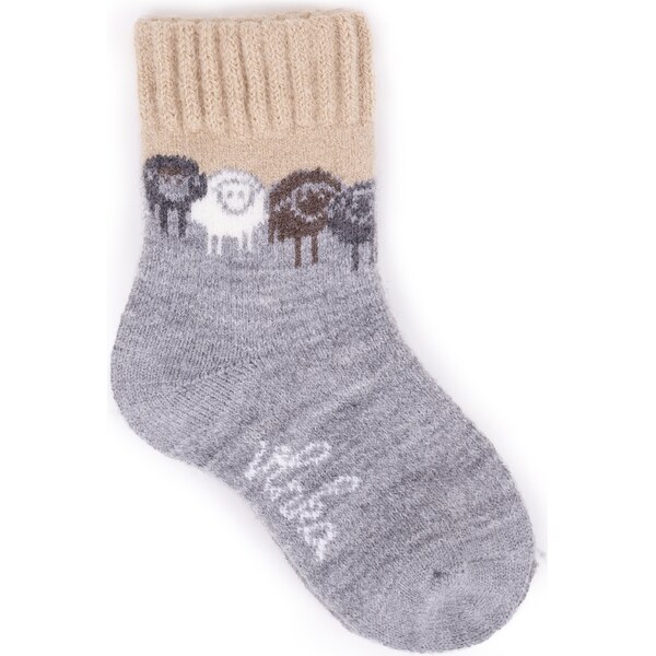 Vlnka Detské ponožky Merino ovčia partička béžová 32329639